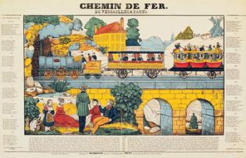 The Versailles to Paris Railway (coloured engraving) | Obraz na stenu