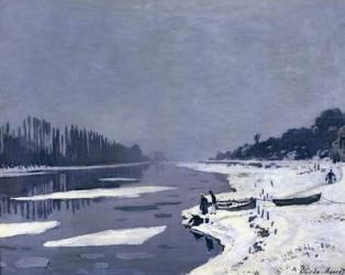 Ice floes on the Seine at Bougival, c.1867-68 (oil on canvas) | Obraz na stenu