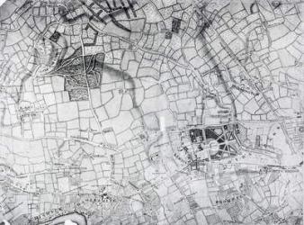 A section of a sheet from the survey of London and it's environs, 1741-5, pub. 1769 (engraving) | Obraz na stenu