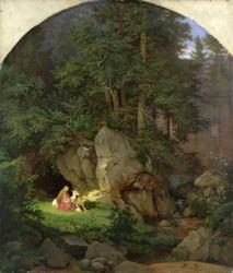 Genoveva in the Wood Clearing, 1839-41 (oil on canvas) | Obraz na stenu