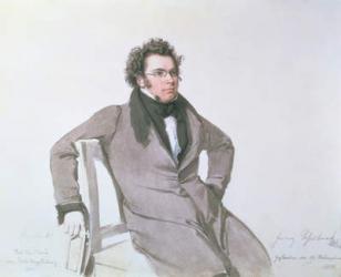 Franz Schubert (1797-1828), 1825 (w/c on paper) | Obraz na stenu