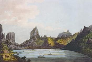 View of the Harbour of Taloo in the Island of Eimeo, from 'Views in the South Seas', pub. 1789 (etching) | Obraz na stenu