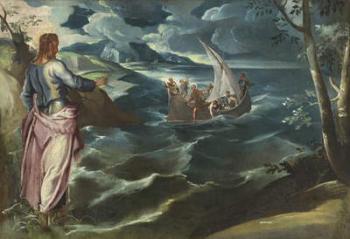 Christ at the Sea of Galilee, c.1575-80 (oil on canvas) | Obraz na stenu