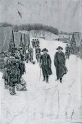 Washington and Steuben at Valley Forge, illustration from 'General Washington' by Woodrow Wilson, pub. in Harper's Magazine, July 1896 (litho) | Obraz na stenu