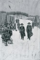 Washington and Steuben at Valley Forge, illustration from 'General Washington' by Woodrow Wilson, pub. in Harper's Magazine, July 1896 (litho) | Obraz na stenu