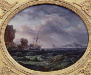 Shipwreck (oil on wood) | Obraz na stenu