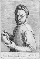 The Actor Jean Gabriel Swel (engraving) (b/w photo) | Obraz na stenu
