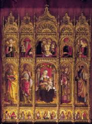 Altarpiece of St Emidio, polyptych: The Pieta and the Virgin with Child between the Saints, c. 1430-95 (tempera on wood) | Obraz na stenu