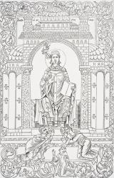 Pope St. Gregory I, 1848 (litho) | Obraz na stenu