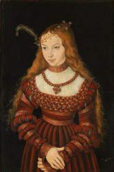 Betrothal portrait of Sybille of Cleves, 1526-7 (oil on panel) | Obraz na stenu