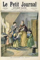 New Year's presents for the children, from the front page of the illustrated supplement of 'Le Petit Journal', 1st January 1894 (color litho) | Obraz na stenu