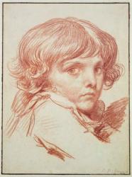 Portrait of a Young Boy (red chalk on paper) | Obraz na stenu