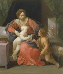 Madonna and Child with Saint John the Baptist, 1640-1642 (oil on canvas) | Obraz na stenu