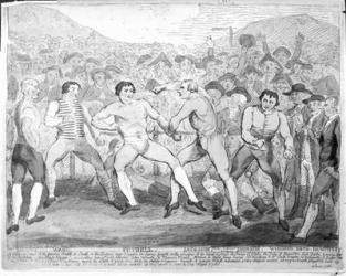 Boxing match between Thomas Futrell and John Jackson, June 9th 1788 (etching) | Obraz na stenu