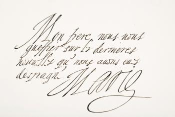 Handwriting and signature of Marie de Medici (pen & ink on paper) | Obraz na stenu