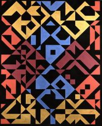 Interposed Diagonals, 1984 (tempera on paper) | Obraz na stenu