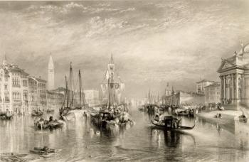 The Grand Canal, Venice, engraved by William Miller (1796-1882) 1838-52 (engraving) | Obraz na stenu