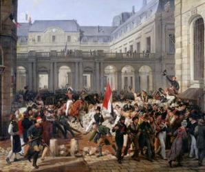 The Duke of Orleans Leaves the Palais-Royal and Goes to the Hotel de Ville on 31st July 1830, 1832 (oil on canvas) | Obraz na stenu