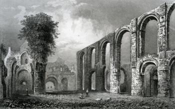 St. Botolph's Priory Church, Colchester, Essex, engraved by John Rogers, 1832 (engraving) | Obraz na stenu