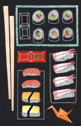 Sushi, 2014, (cut paper and pen) | Obraz na stenu
