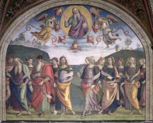 The Eternal Father in Glory with Prophets and Sibyls, from the Sala dell'Udienza, 1496-1500 (fresco) | Obraz na stenu
