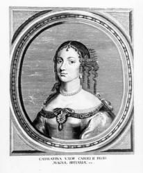 Catherine of Braganza (1638-1705) (engraving) (b&w photo) | Obraz na stenu