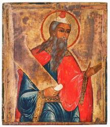 Icon depicting a prophet, Moscow School (oil on panel) | Obraz na stenu
