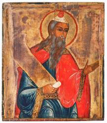 Icon depicting a prophet, Moscow School (oil on panel) | Obraz na stenu