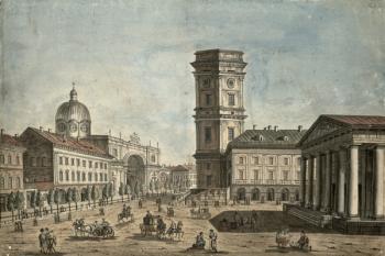 View of Nevsky Prospekt, St. Petersburg, 1810 (w/c on paper) | Obraz na stenu