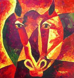 Equus reborn, 2009 (acrylic on masonite) | Obraz na stenu