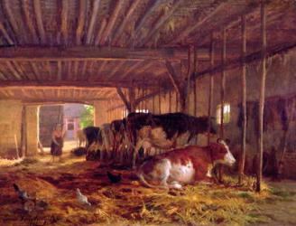 The Cow shed, 19th century | Obraz na stenu