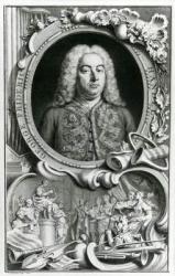 Portrait of George Frederick Handel, 1768 (engraving) | Obraz na stenu