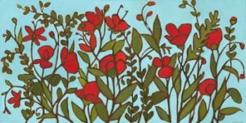 Red Blossoms (oil on canvas) | Obraz na stenu