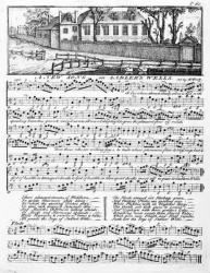 Sheet music for 'A New Song on Sadler's Wells', 1746 (engraving) | Obraz na stenu