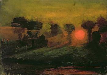Sunset through Trees, c.1855 (oil on card) | Obraz na stenu