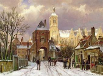 Winter Scene in Amsterdam | Obraz na stenu