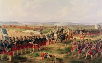 Battle of Fontenoy, 11 May 1745: the French and Allies confronting each other | Obraz na stenu