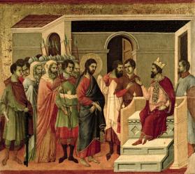 Maesta: Jesus before Herod, 1308-11 (oil on panel) | Obraz na stenu