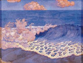 Blue seascape, Wave Effect, c.1893 (egg tempera on canvas) | Obraz na stenu