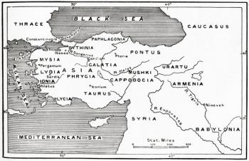 Map of Asia Minor circa 2nd century BC. From Hutchinson's History of the Nations, published 1915. | Obraz na stenu