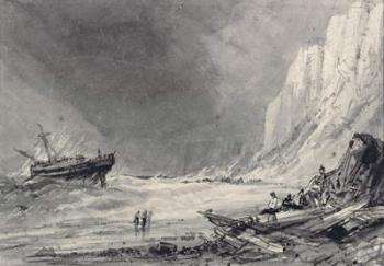 A Wreck off Speeton Cliffs, Yorkshire (drawing) | Obraz na stenu