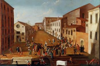 Game of Bowls in the Campo dei Gesuiti, Venice | Obraz na stenu