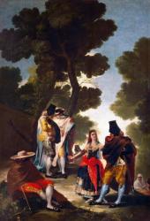 A Maja and Gallants, 1777 (oil on canvas) | Obraz na stenu