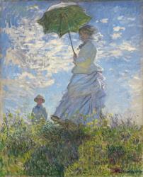 Woman with a Parasol - Madame Monet and Her Son, 1875 (oil on canvas) | Obraz na stenu