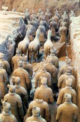 Terracotta Army, Qin Dynasty, 210 BC (detail) (photo) | Obraz na stenu