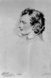 Portrait of Benjamin Robert Haydon (engraving) (b/w photo) | Obraz na stenu