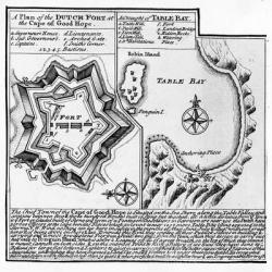 A Plan of the Dutch Fort at the Cape of Good Hope and A Draught of Table Bay (engraving) | Obraz na stenu