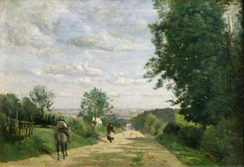 The Road to Sevres, 1858-59 (oil on canvas) (oil on canvas) | Obraz na stenu