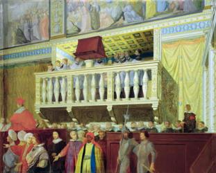 Cantoria in the Sistine Chapel (oil on canvas) | Obraz na stenu