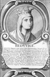 Portrait of St.Jadwiga (engraving) (b/w photo) | Obraz na stenu